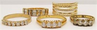 (5) Vintage Gold Tone Rings