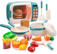 CUTE STONE Kids Microwave Toys Play Kitchen Set