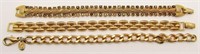 (3) Vintage Gold Tone Bracelets