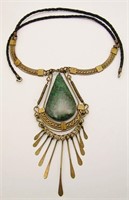 Vintage HandMade Blue/Green Malachite Necklace