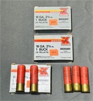 3 Boxes of 16ga shells, 26 are 1 Buck 2 are 6 shot