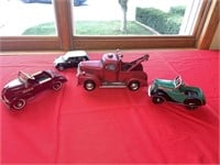 Toy trucks and cars