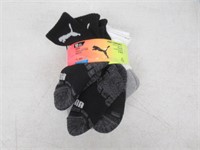 12-Pk Puma Kid's 5-6.5 Crew Cut Socks,