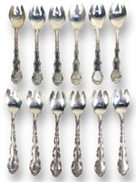 (12pc) Gorham Sterling Silver Ice Cream Forks