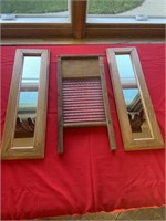Glass washboard and mirrors