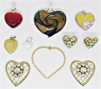 HEART PIN AND PENDANT LOT