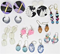 (10) 80S VIBE PIERCED WOMENS EARRINGS