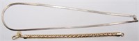 STERLING SILVER NECKLACE AND GOLD PLATED