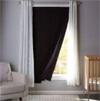 Basics Portable Window Blackout Curtain Shade with