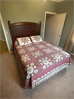 Full size bed with mattress and box springs
