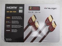 Wirelogic 48GB 8FT HDMI Two Pack