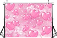 7'x5' Wolada Candy Heart Backdrop Early 2000s