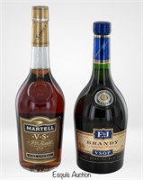Martell V.S. Fine Cognac & E&J  V.S.O.P. Brandy Bt