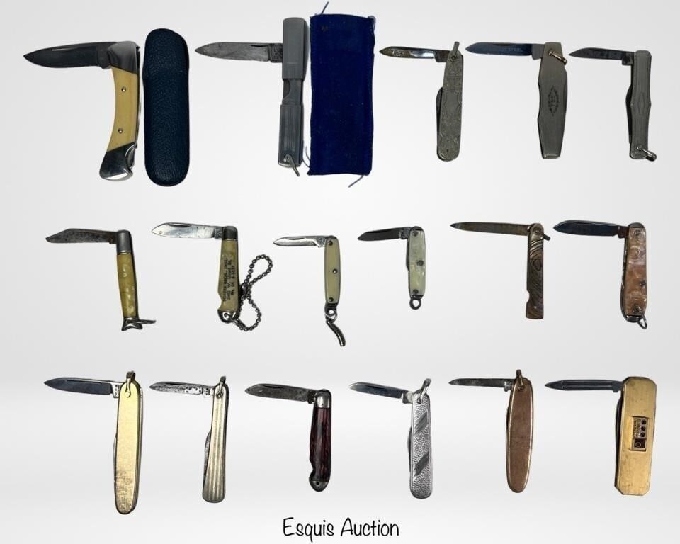Group of Vintage Pocket Knives incl. Gold Filled &