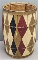 Folk Art Painted Nail Keg