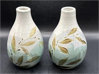 2) Stoneware Vases