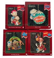 4 - Carlton Cards Nickelodeon Ornaments In Box