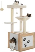 PAWZ Road Cat Tree with Litter Box Enclosure, 46"