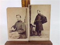 (2) CDV photographs Civil War union soldier Edwin