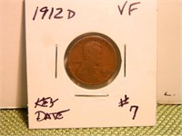 1912-D Lincoln Wheat Cent VF – Key Date