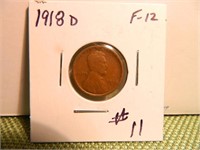 1918-D Lincoln Wheat Cent F-12