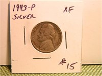 1943-P Silver Jeff War Nickel XF