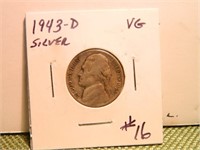 1943-D Silver Jeff War Nickel VG