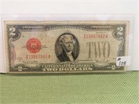 1928G Series $2 US RED SEAL NOTE VG