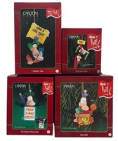4 - Opus N Bill Carlton Cards Ornaments In Box