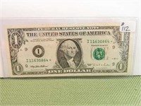 1995 Series $1 Fed Res “STAR NOTE” Crisp