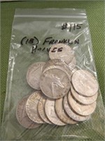 (18) Franklin Half Dollars