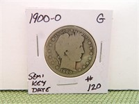1900-O Barber Half Dollar G Semi Key Date