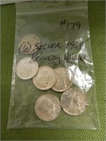(6) 1964 Silver Kennedy Half Dollars XF Cond.