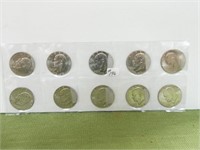 (10) IKE Dollars (5) Bi-Cents, (1) 1971 (2) 1972,