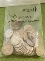 (74) Silver Washington Quarters