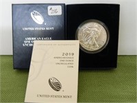 2019-W US Mint “American Silver Eagle” (UNC)