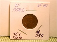 1929-D Lincoln Wheat Cent XF-40 (Key Date)
