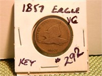 1857 Flying Eagle Cent VG (Key Coin)