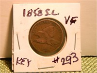 1858 (Small Letter) Flying Eagle Cent VF (Key