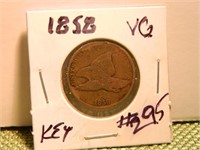 1858 Flying Eagle Cent VG (Key Coin)