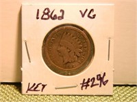 1862 Indian Head Cent VG (Key Coin)