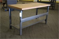 Steel Framed Shop Table Approx 30" x 60" x 34"