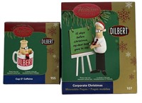 2 - Dilbert Carlton Cards Christmas Ornaments