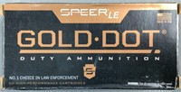 50 Rnds Speer LE Gold-Dot GDHP 38 Special +P