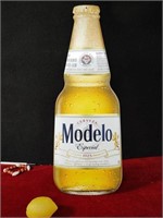 Modelo Beer Bottle Metal Sign - 22x8