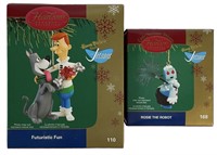 2 - The Jetsons Carlton Christmas Ornaments In Box