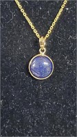 Blue Sapphire Pendant and necklace 3.70ct