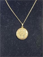 Gold Plate Locket Necklace