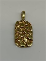 14KT Gold Pendant Nugget Style.