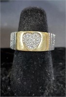 14kt Ring with Moissanite Stones